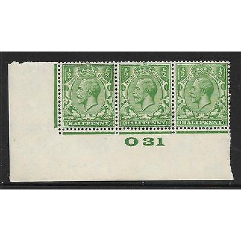 d Green Block Cypher Control O31 imperf UNMOUNTED MINT MNH