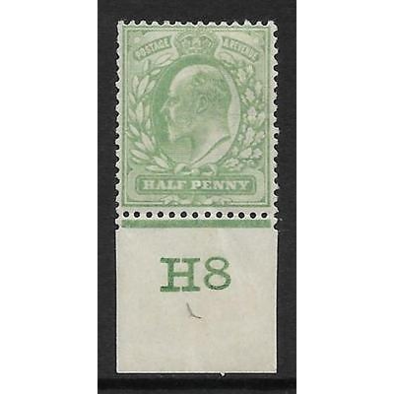 Sg 218 d Yellowish-Green Control H8 imperf De La Rue Lightly MOUNTED MINT