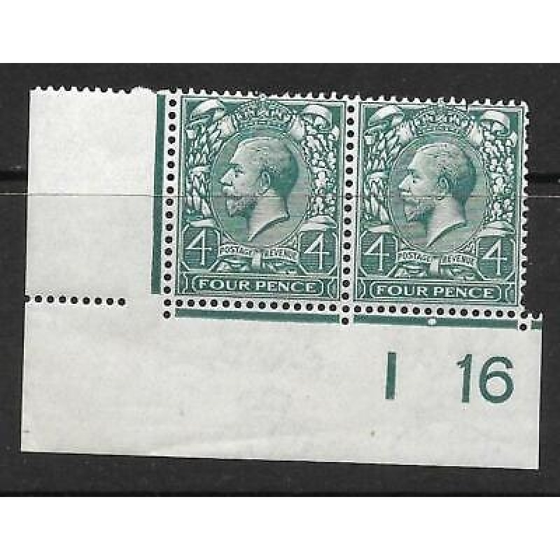 N23(1) 4d Grey Green Royal Cypher control I 16 imperf pair UNMOUNTED MINT