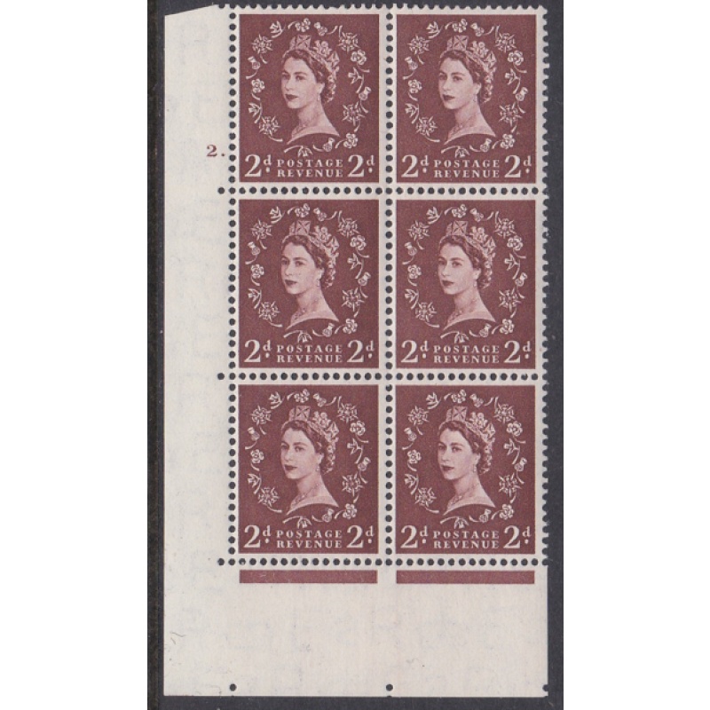 2d Wilding Tudor Wmk Cylinder 2 Dot perf type A(E I) UNMOUNTED MINT MNH