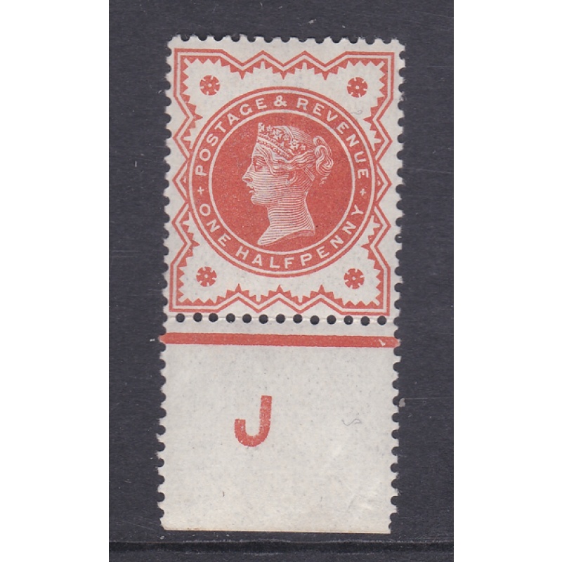 d Vermilion Jubilee control  J perf single UNMOUNTED MINT