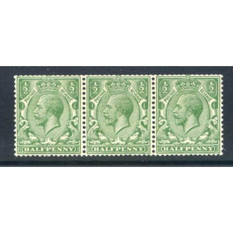 GB 1 2d Green SG418aUnmounted Mint Strip 3