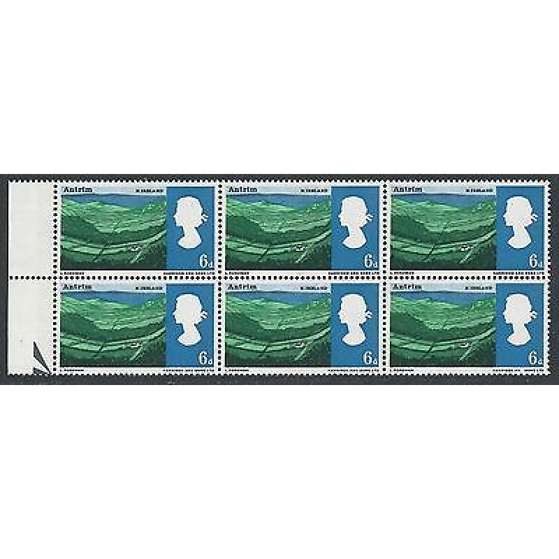 Sg 690pb 1966 Landscapes 6d (Phos) - Listed  Flaw AN for AND Block - MNH