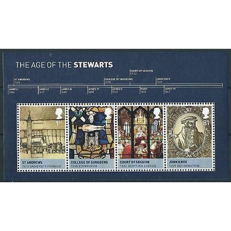 MS3053 2010 Age of Stewarts miniature sheet UNMOUNTED MINT MNH