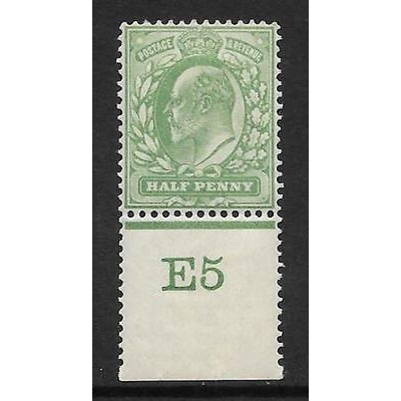 Sg 218 d Yellowish-Green Control E5 perf De La Rue MOUNTED MINT MM