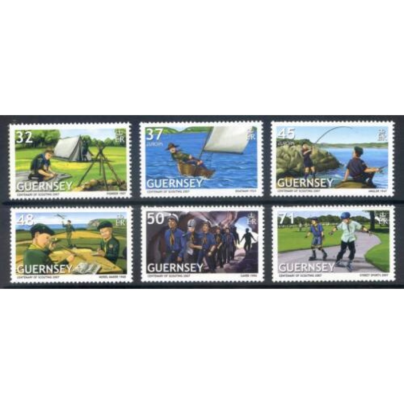 Guernsey 2007 Scouting set SG1159 1164 Unmounted mint