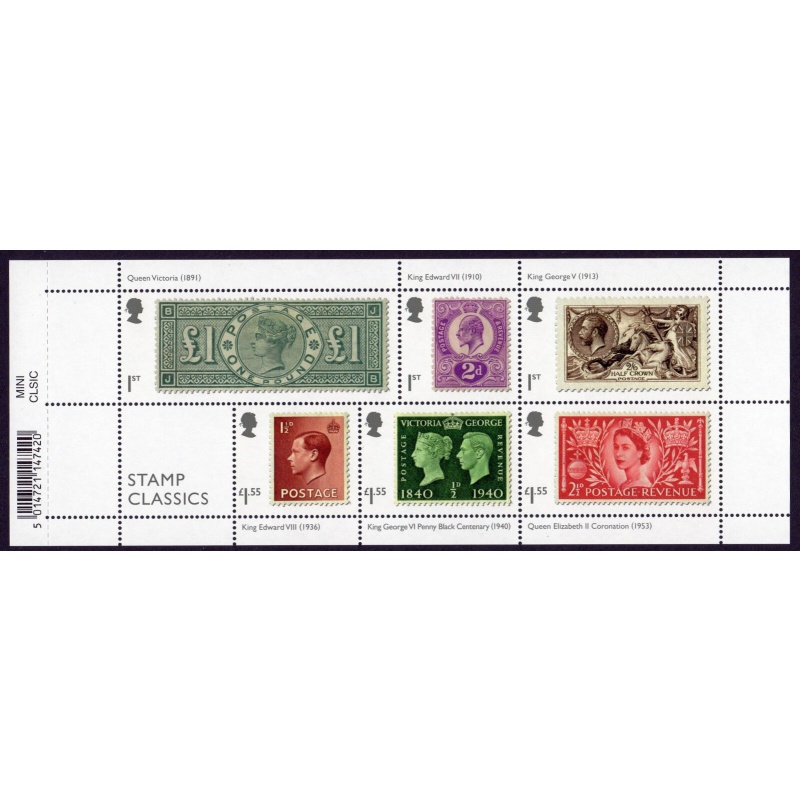 MS4169a 2019 stamp classics miniature sheet barcode UNMOUNTED MINT MNH