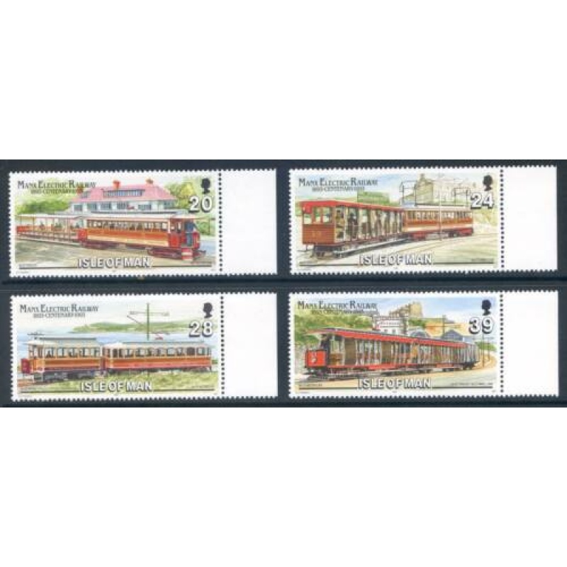 Isle Of Man 1993 Railway Set SG559 562 MNH