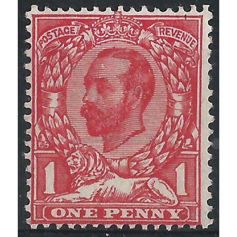 KGV - N 8 (1) - Sg 329 - 1912 Downey Head 1d Carmine Error VLMM