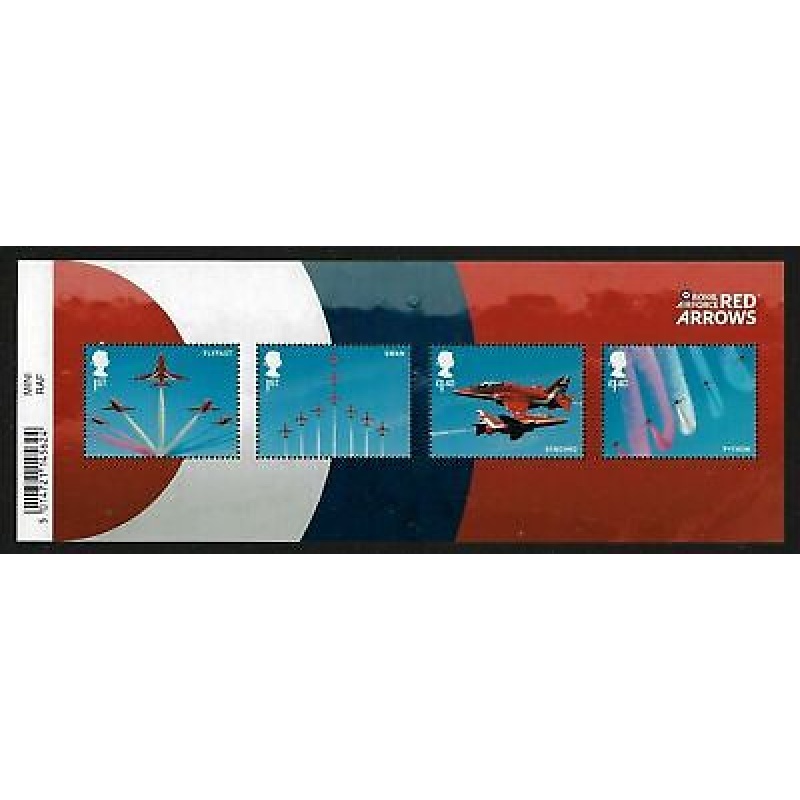 MS4064 2018 Red Arrows barcode miniature sheet UNMOUNTED MINT