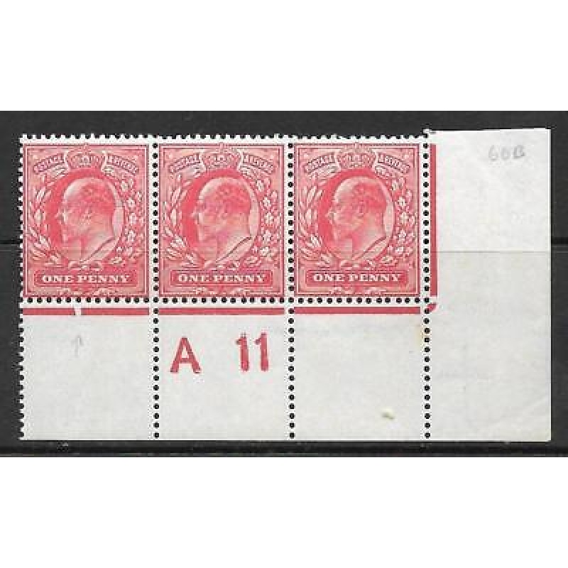 1d Scarlet Harrison perf 14 Cont A11(w) perf type V1A plate 66b UNMOUNTED MINT