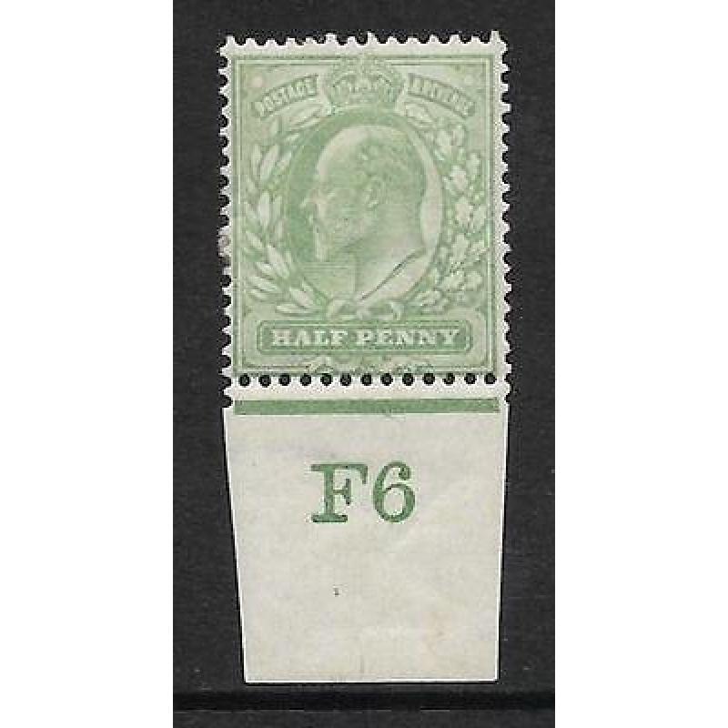 Sg 218 d Very Pale Yellowish-Green Control F6 imperf Hendon shade MOUNTED MINT