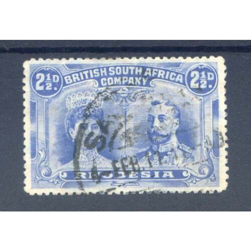 Rhodesia 2 1 2d Dull Blue SG132 Fine Used