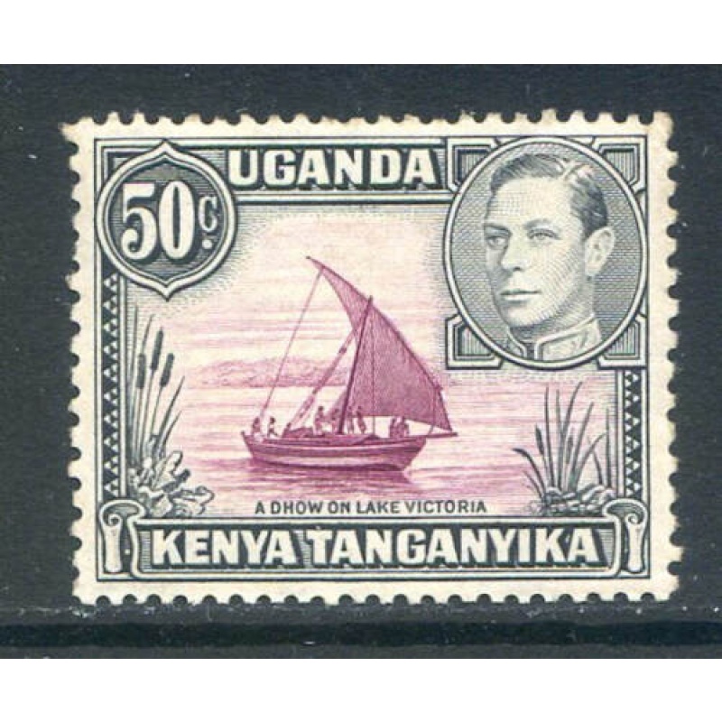 Kenya Uganda  Tanganyika 50c Purple  Black SG144 Mounted Mint