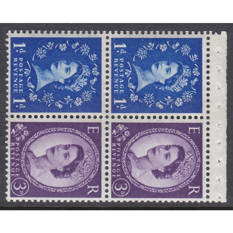 SB52 Wilding booklet pane Violet Phos S W Right perf type AP2e UNMOUNTED MNT MNH