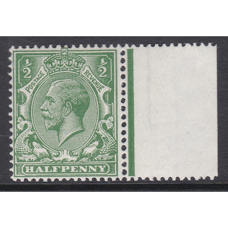 1912 George V N14b d Green No Watermark UNMOUNTED MINT