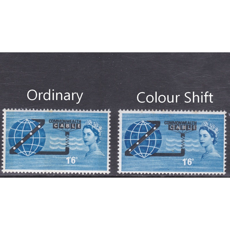 1963 sg645 Commonwealth Cable Shift of black sideways UNMOUNTED MINT [SN]