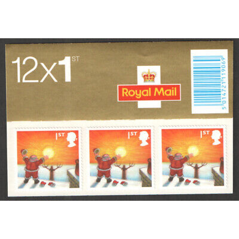 LX27 2004 Christmas Barcode Booklet  12 x 1st Class - Not in packet No Cylinder