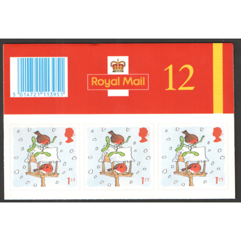 LX21 2001 Christmas Barcode Booklet -  12 x 1st Class - No Cylinder