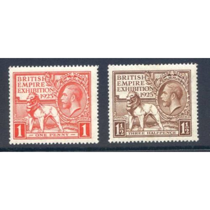 KGV 1925 Empire Exhibition set SG432 3 Unmounted Mint