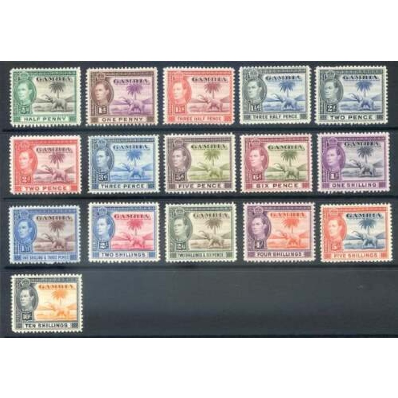 Gambia 1938 Set SG150 161 Mounted Mint