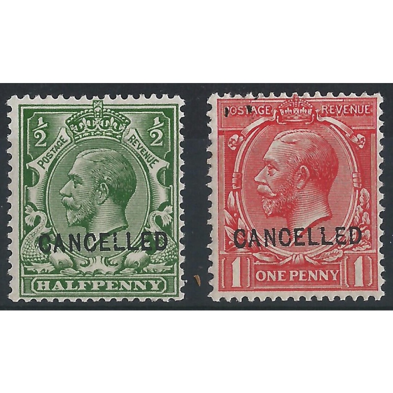 KGV - Sg351   Sg 357 Royal Cypher ovpr CANCELLED + Print errors MNH