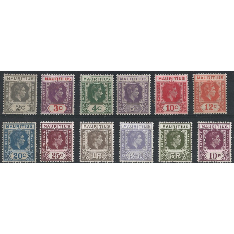 Mauritius Sg252-263 - 1938-49 Set of 12 MM