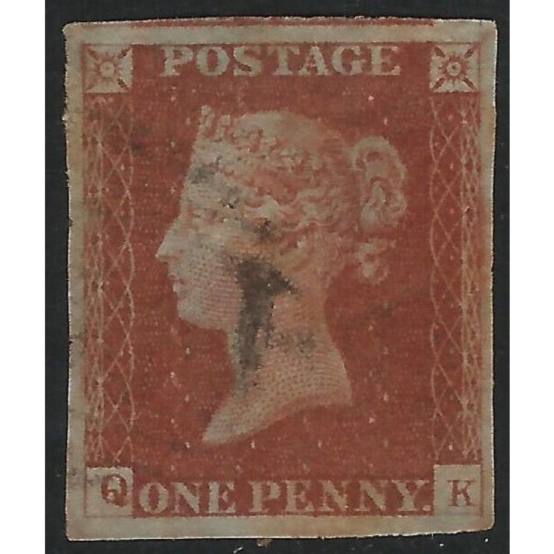 Queen Victoria Sg 8 - 1d Plate 58 QK 4 Margins Alphabet I Fine Used No Faults