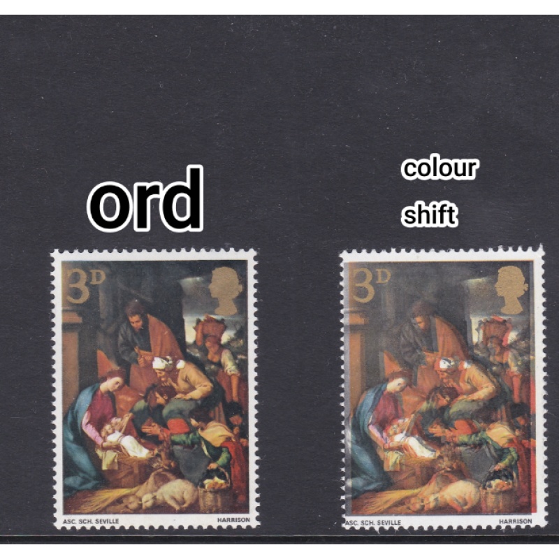 Sg 756 1967 Christmas 3d - Two Colour Shifts UNMOUNTED MINT