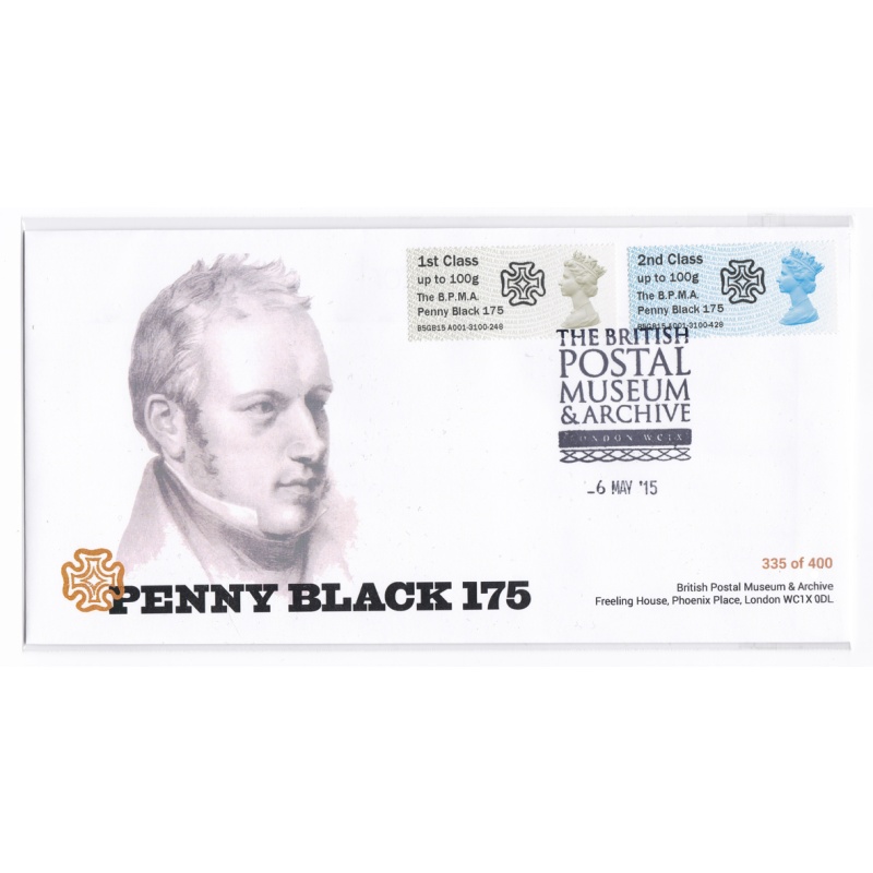 Postal Museum penny black 175 06 05 2015 no.335 of 400 FDC first day cover