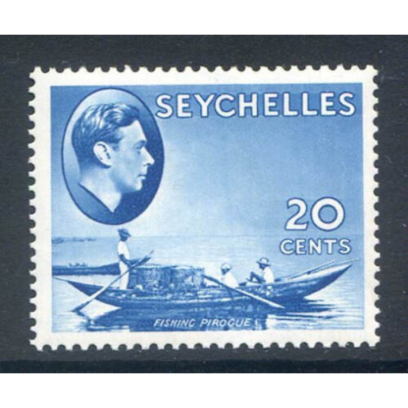 Seychelles 20c Blue SG140 Mounted Mint