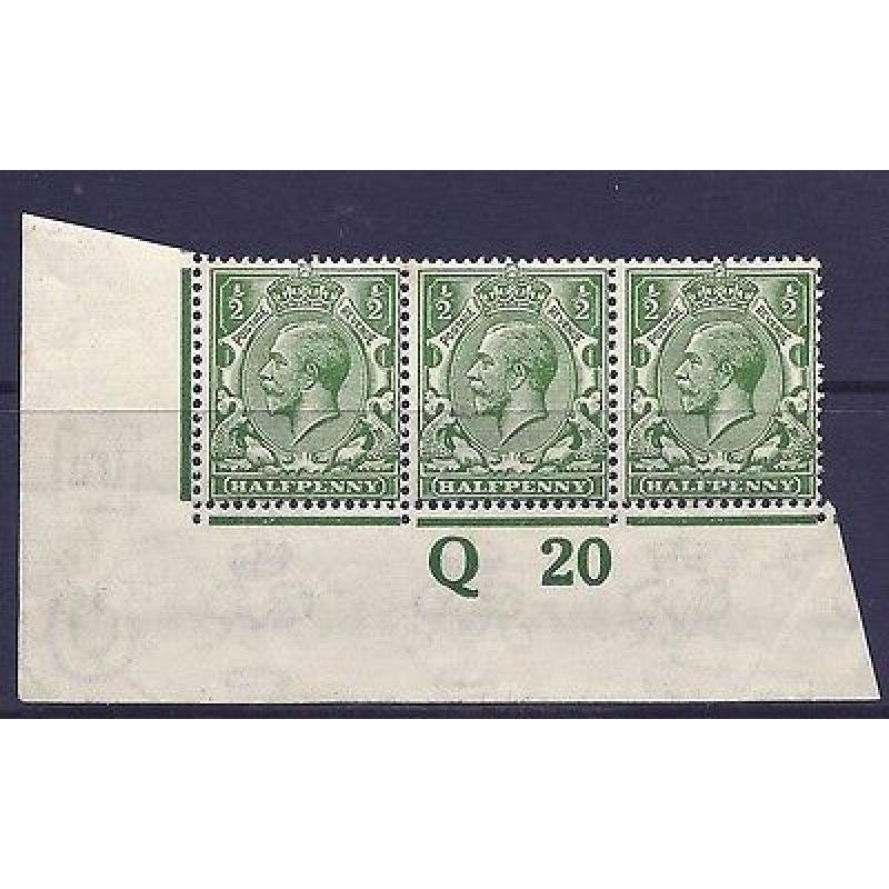 N14(1) d Green Control Q 20 imperf UNMOUNTED MINT with faults