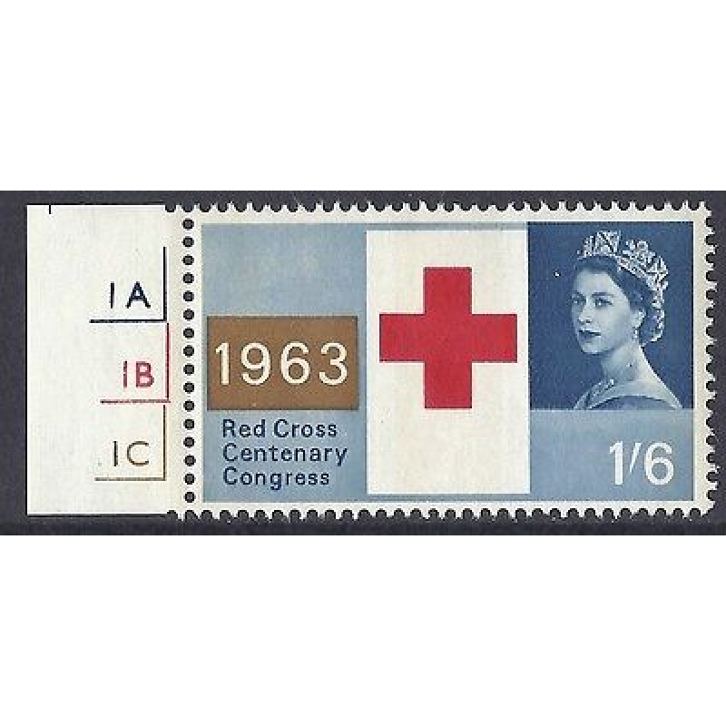 1963 sg644pa Narrow Band Red Cross 1 6 Phosphor Cylinder 1A1B1C No Dot MNH