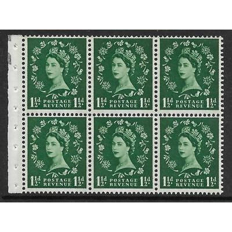 SB72 Wilding booklet pane Blue Phosphor perf type I UNMOUNTED MNT