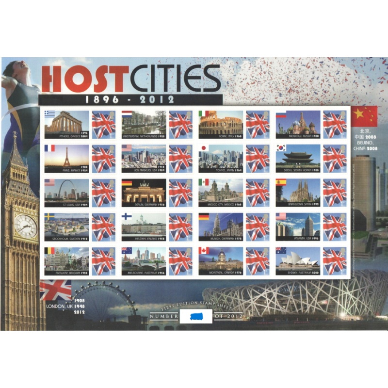 GB 2012 BC-382  Host Cities smiler sheet no. 1695 UNMOUNTED MINT MNH