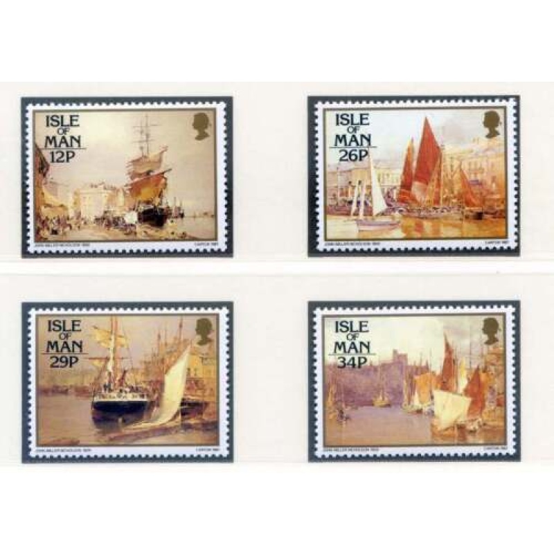 1987 Isle of Man SG340 SG343 Paintings Set Unmounted Mint