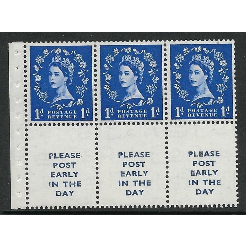 SB24 Wilding booklet pane Tudor perf type Ie Top UNMOUNTED MNT MNH