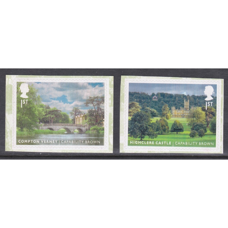 PM53 2016 Landscapes 1st class stamps from booklet - pair - UNMOUNTED MINT