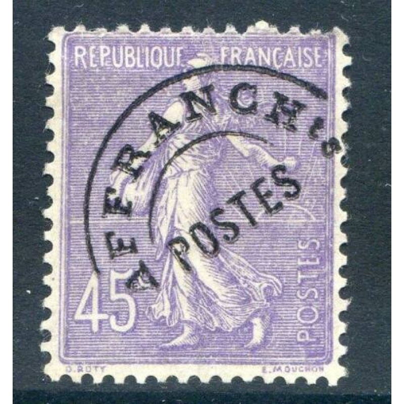 France 45c Violet Yvert 46 Mounted Mint