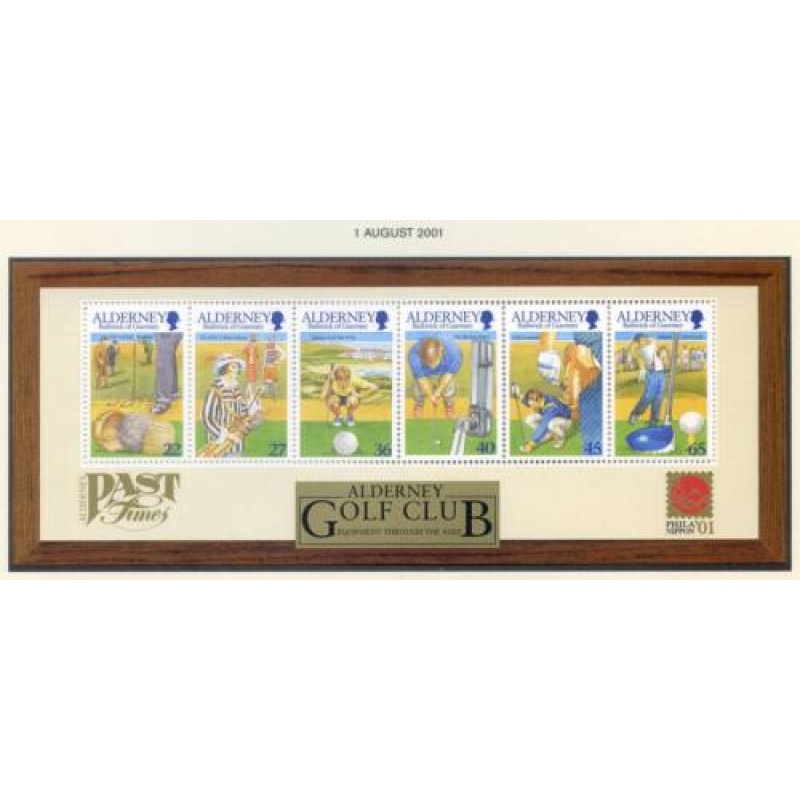 Alderney 2001 Golf Club Mini Sheet SGMSA175 Unmounted Mint