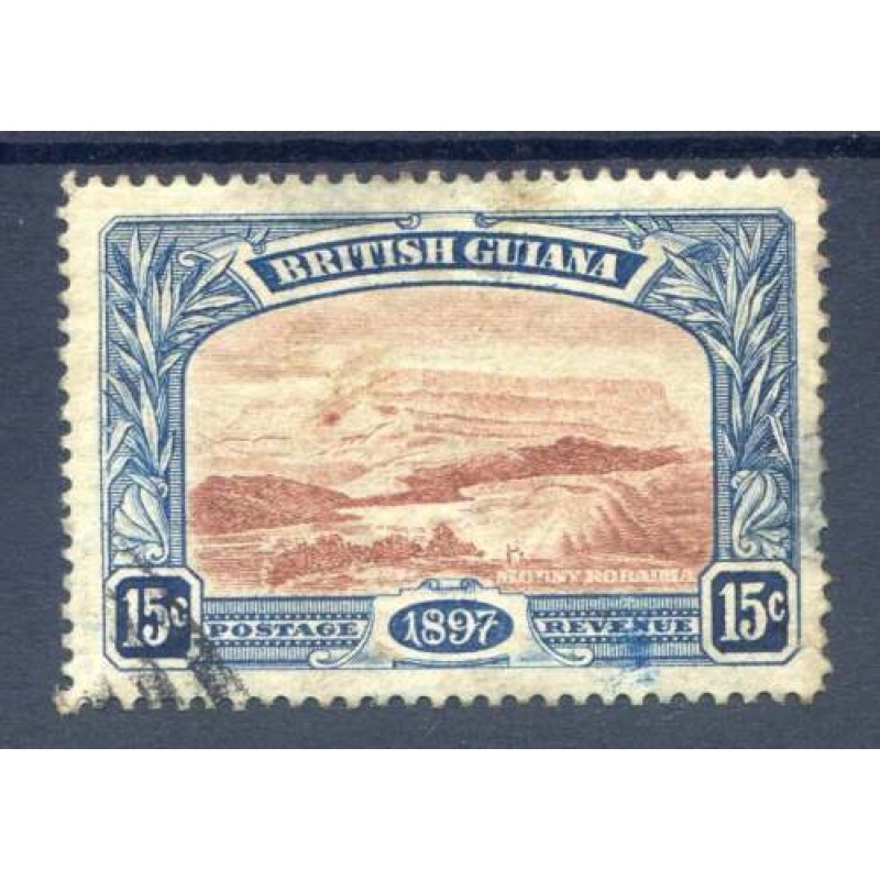 British Guiana 15c Red Brown  Blue SG221 Fine Used