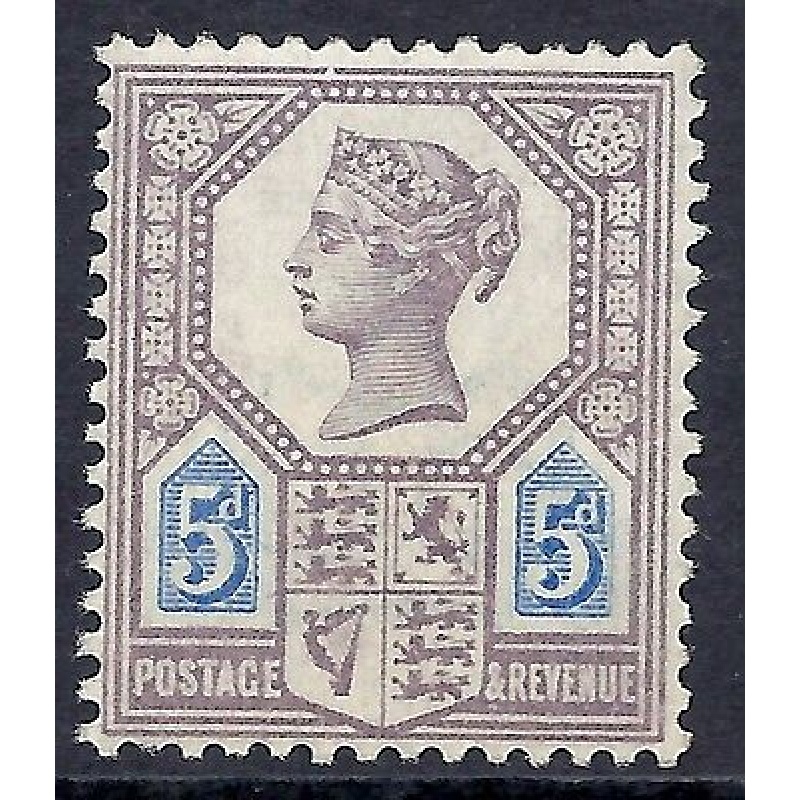 Sg207a variety 5d Dull Purple  Blue Jublee break in frame UNMOUNTED MINT MNH