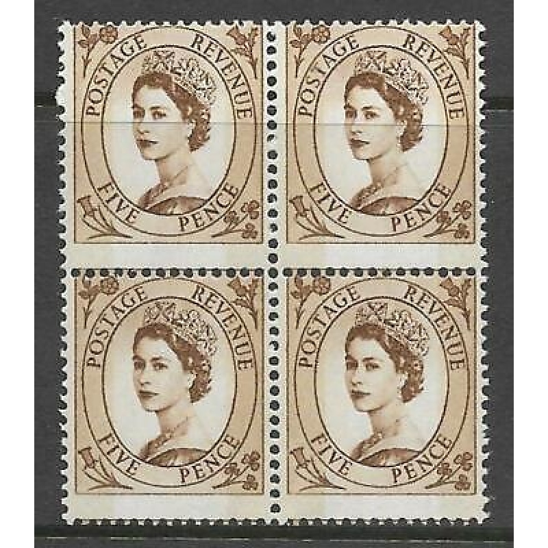 S103 5d Wilding 9.5mm Violet phos with huge perf shift UNMOUNTED MINT