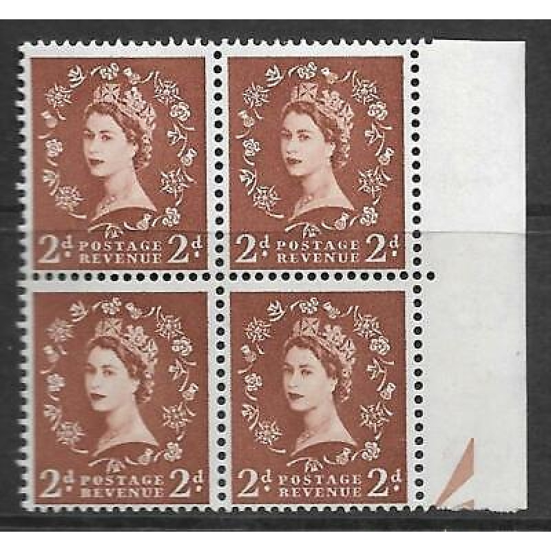 S38o 2d Wilding with listed variety - white flaw on crown UNMOUNTED MINT