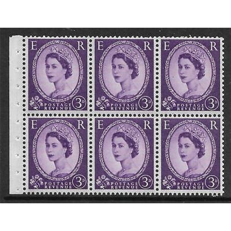 SB98 Wilding booklet pane Green Phos - perf type Ie top UNMOUNTED MNT