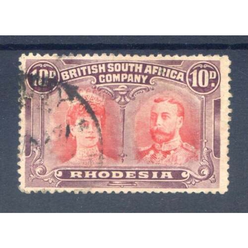 Rhodesia 10d Scarlet  Reddish Mauve SG149 Fine Used