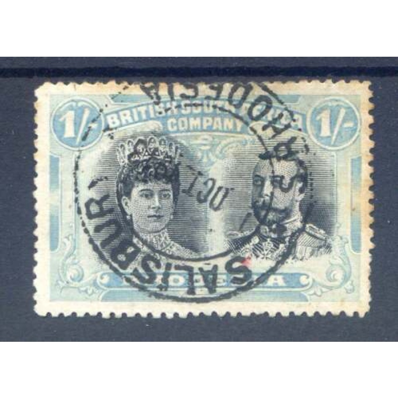 Rhodesia 1 - Black  Pale Blue Green SG152 Fine Used