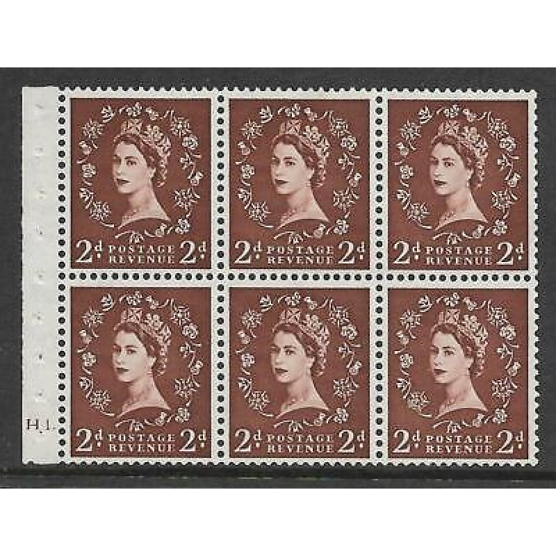 SB76 Wilding booklet pane Tudor Cyl H1 Dot perf type Ie bottom UNMOUNTED MNT