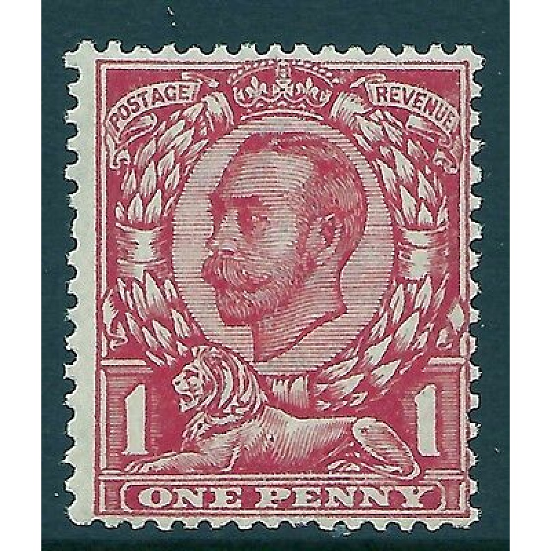 Sg 345a 1d Scarlet Downey Head No X on Crown UNMOUNTED MINT/MNH