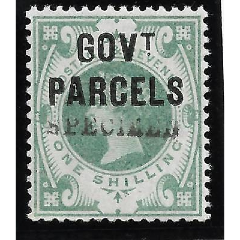 Sg 068 1 - Govt Parcels Jubilee Overprint with type 9 SPECIMEN UNMOUNTED MINT